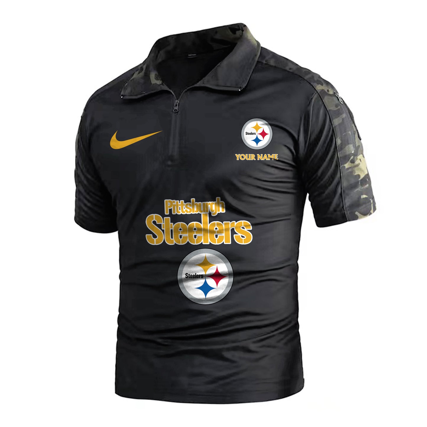 Pittsburgh Steelers Army Polo Shirt AZBTAPS000052