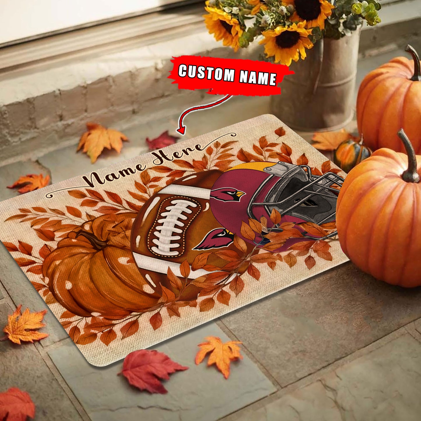 Arizona Cardinals  Fall Doormat New Collection AZBTDM000042