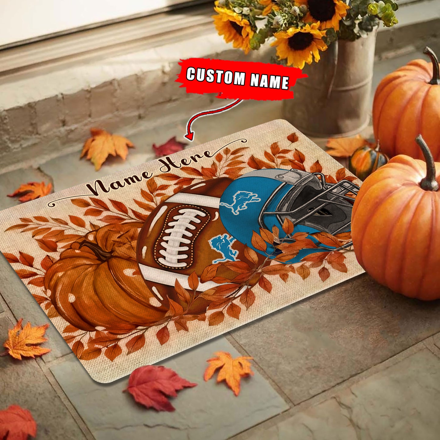 Detroit Lions  Fall Doormat New Collection AZBTDM000053