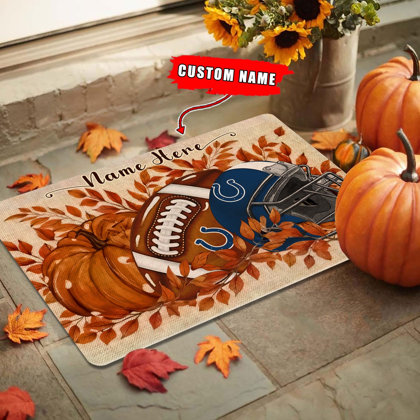 Indianapolis Colts  Fall Doormat New Collection AZBTDM000056
