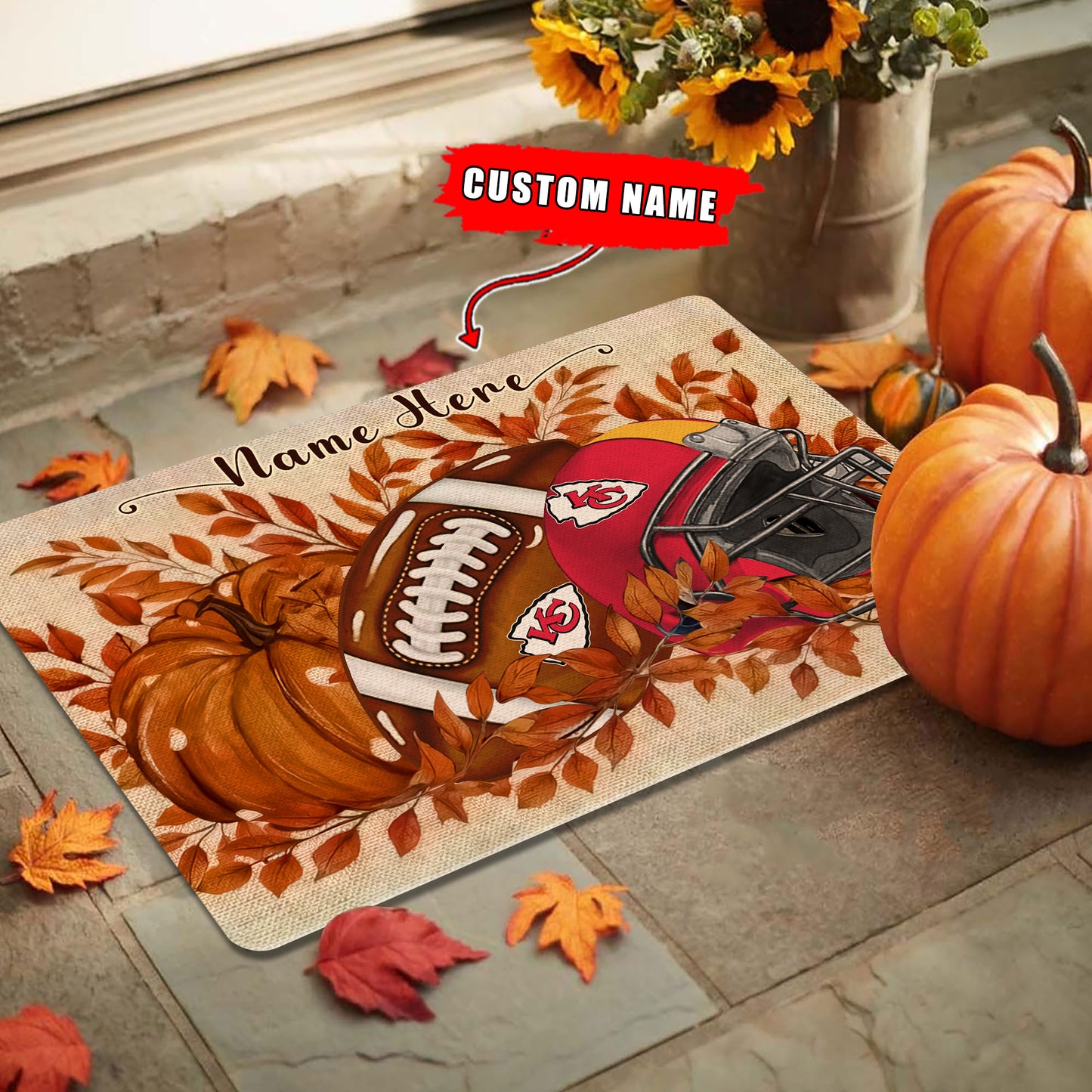 Kansas City Chiefs  Fall Doormat New Collection AZBTDM000057