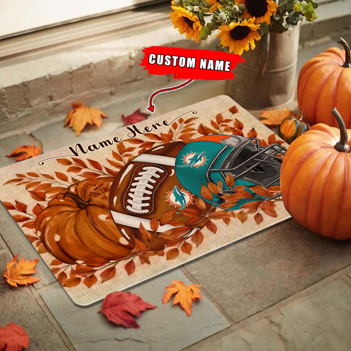 Miami Dolphins  Fall Doormat New Collection AZBTDM000061