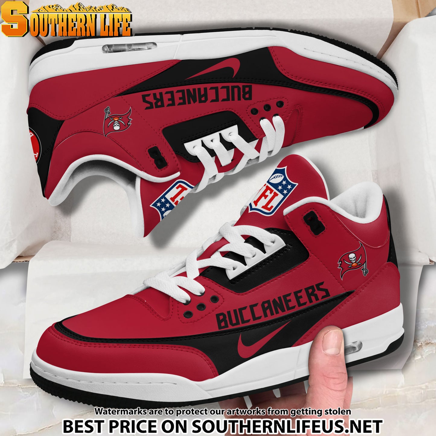 Tampa Bay Buccaneers JD3 New Sport Football Sneakers AZBTAJ3000295