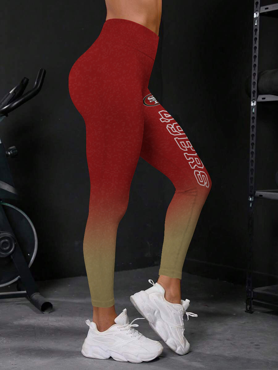 San Francisco 49ers High Waist Push Up Printed Leggings (3)