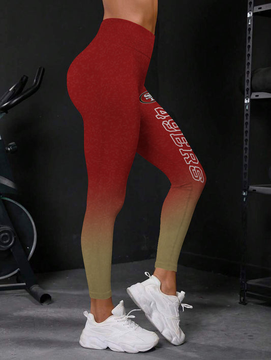 San Francisco 49ers High Waist Push Up Printed Leggings (3)
