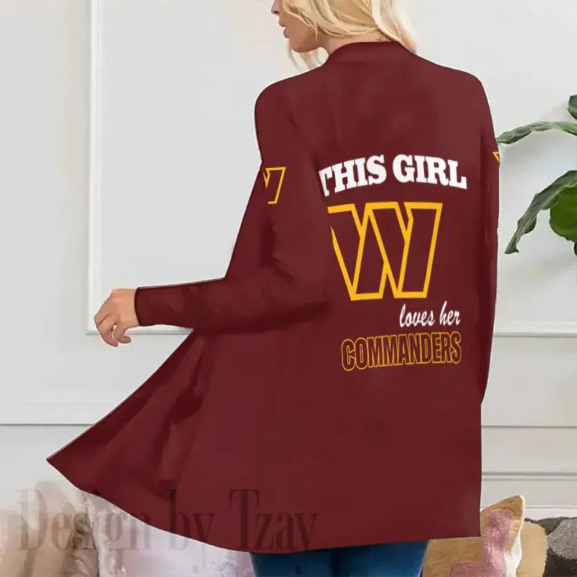 Washington Commanders Women Patch Pocket Cardigan BT196
