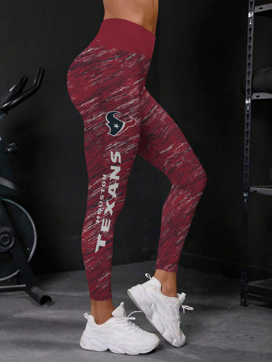 Houston Texans High Waist Push Up Printed Leggings (1)