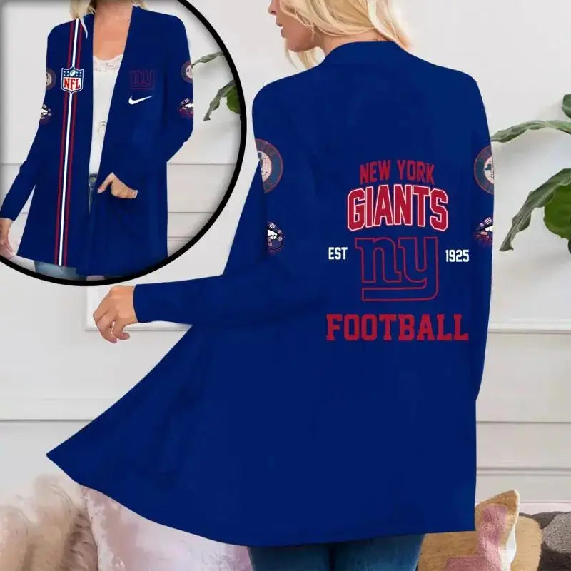 New York Giants Women Patch Pocket Cardigan BT140