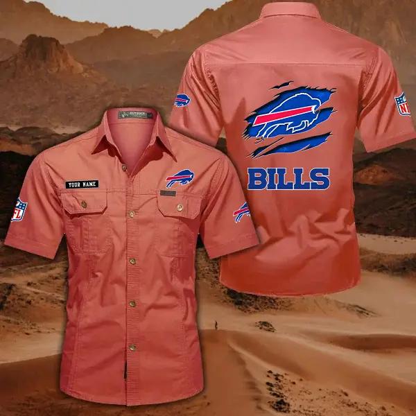 Buffalo Bills Men’s Short Sleeve Cargo Shirts New 2025 AZBT2DCGS000004