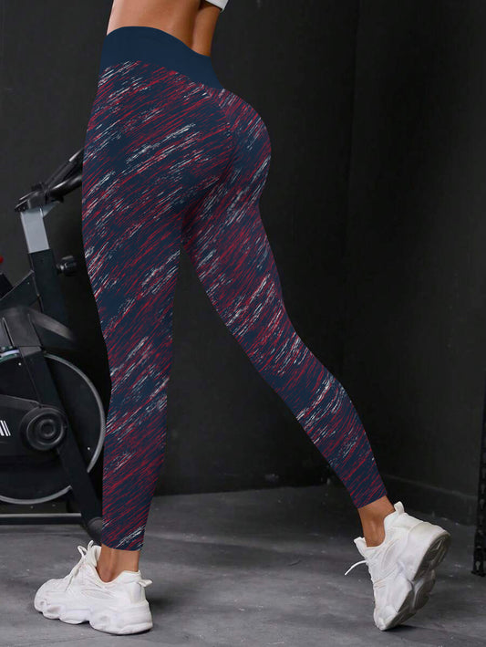 New England Patriots High Waist Push Up Printed Leggings (1)