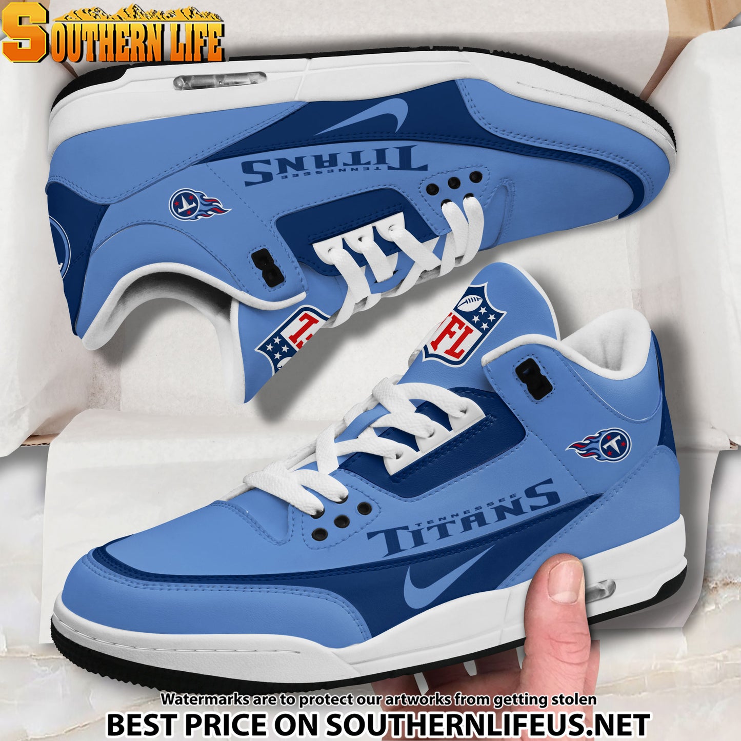 Tennessee Titans JD3 New Sport Football Sneakers AZBTAJ3000296
