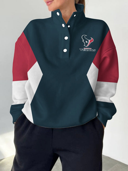 Houston Texans Casual Colorful Stand Collar Sweatshirt AZBTSCSW000228