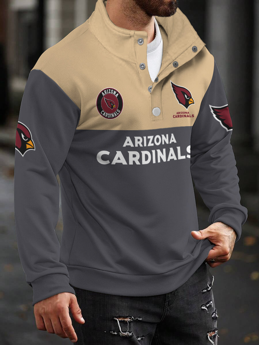 Arizona Cardinals Casual Colorful Stand Collar Sweatshirt AZBTSCSW000360