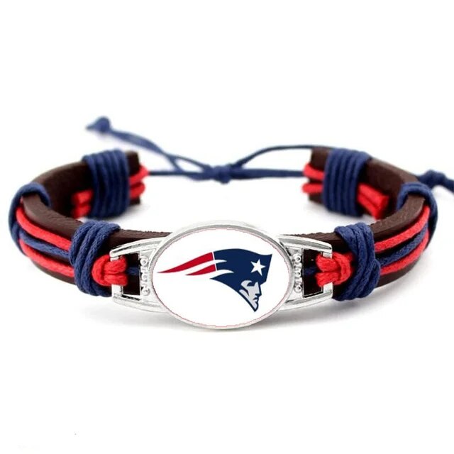 New England Patriots Leather Bracelets