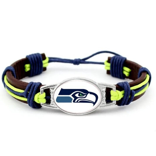 Seattle Seahawks Leather Bracelets