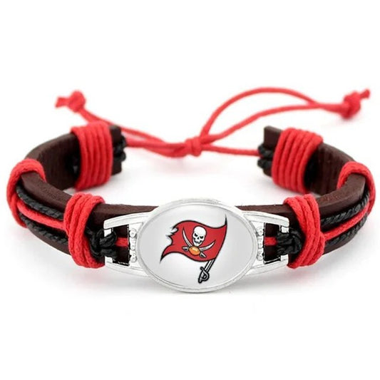 Tampa Bay Buccaneers Leather Bracelets