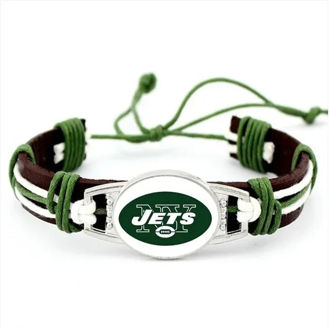 New York Jets Leather Bracelets