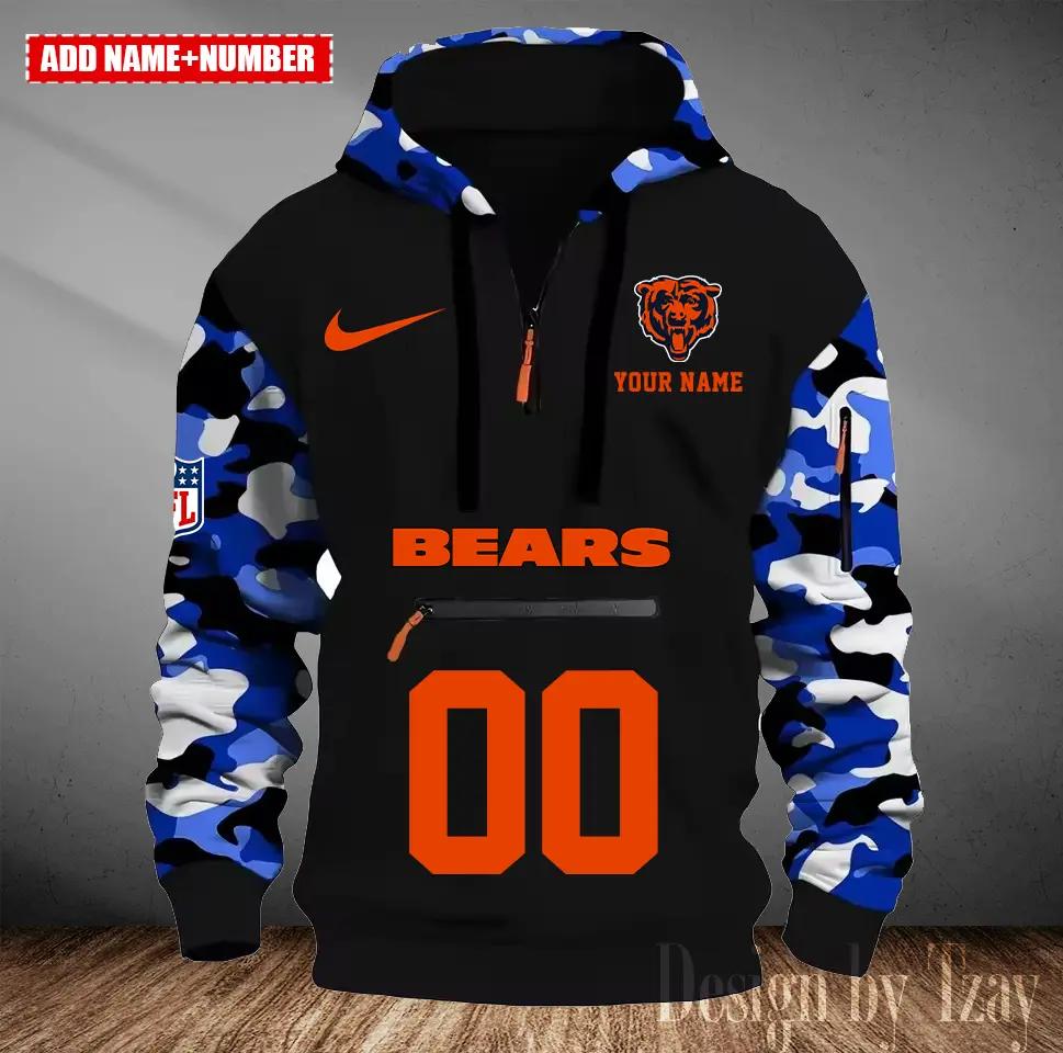 Chicago Bears Camouflage Hooded Sweatshirt HA05