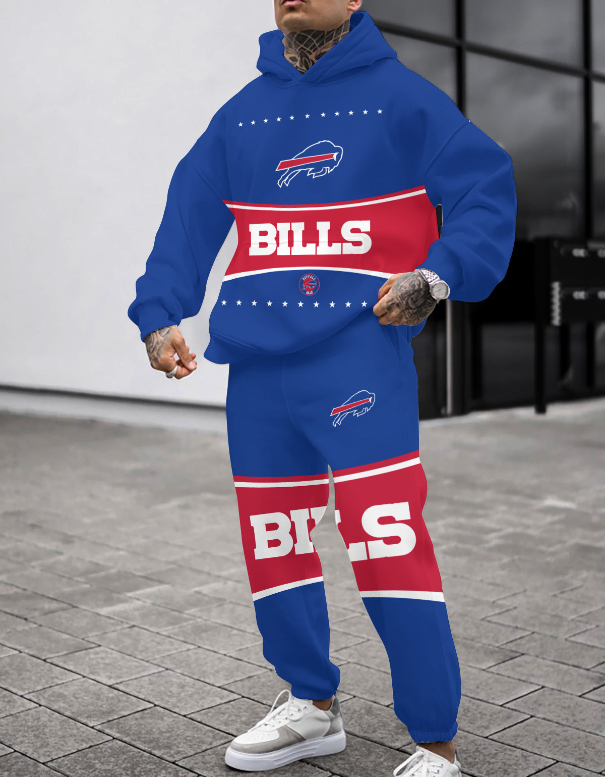 Buffalo Bills Combo Pullover Hoodie And Sweatpants AZBTPHSP000217