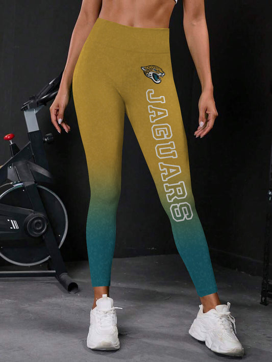 Jacksonville Jaguars High Waist Push Up Printed Leggings (4)
