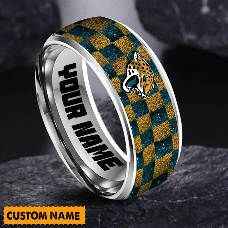 Jacksonville Jaguars Special Stainless Ring Custom Name AZBTSR000015
