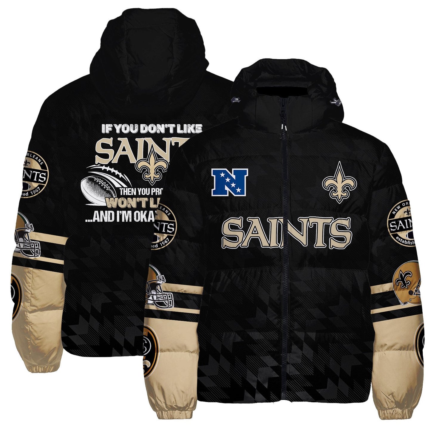 New Orleans Saints CozyCloud Down Jacket AZBTDWJ000421
