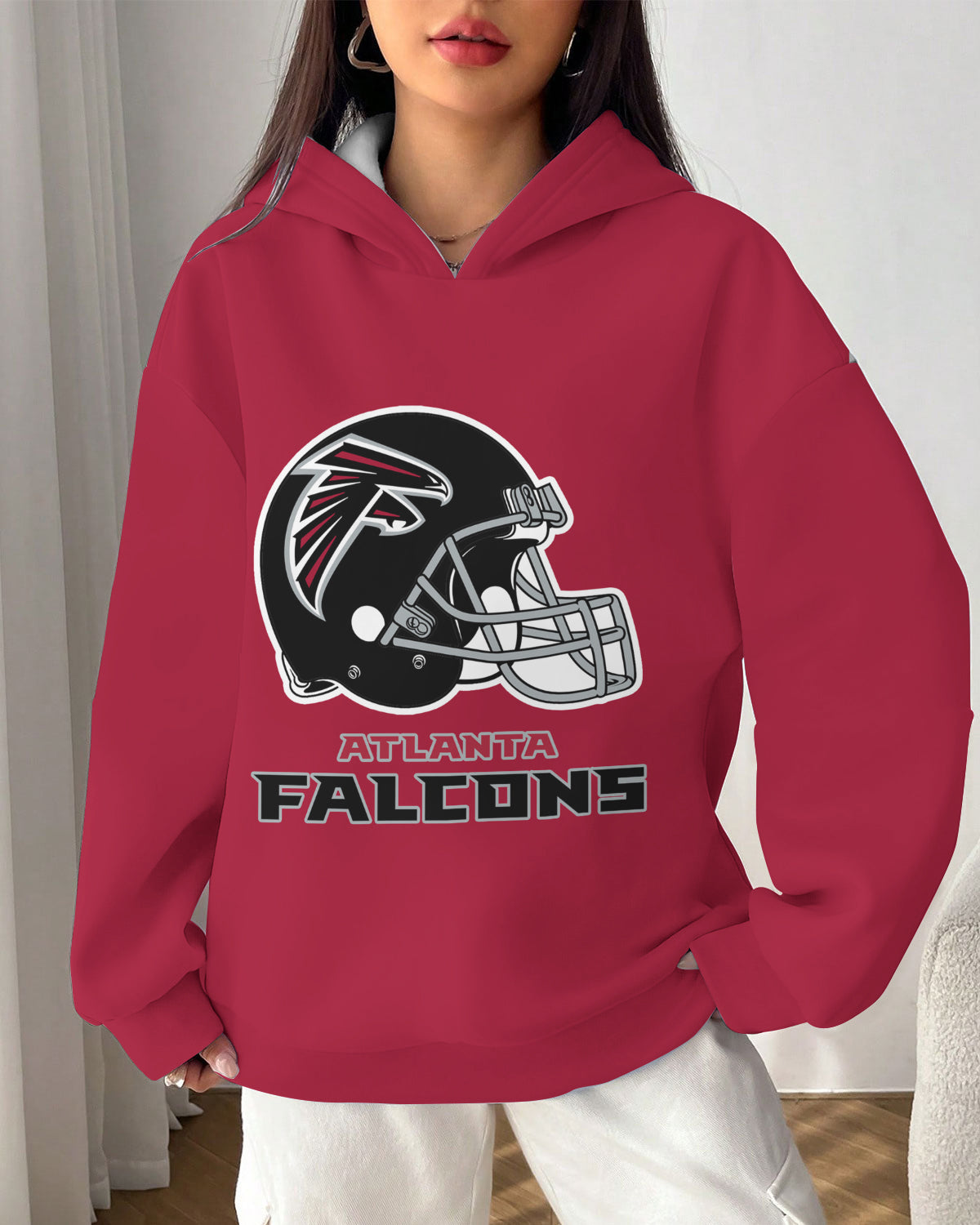 Atlanta Falcons Printed Hooded Pocket Pullover Hoodie AZBTPH000063