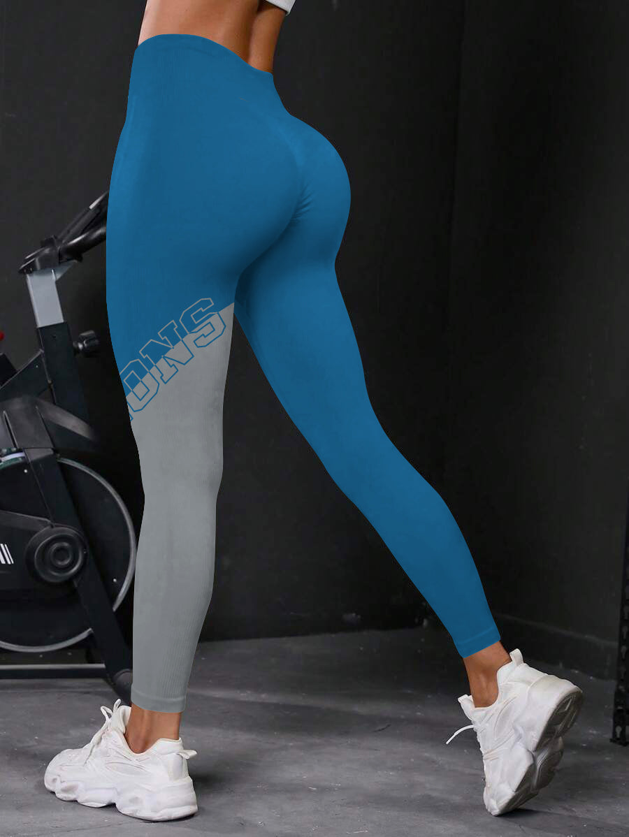 Detroit Lions High Waist Push Up Printed Leggings (4)