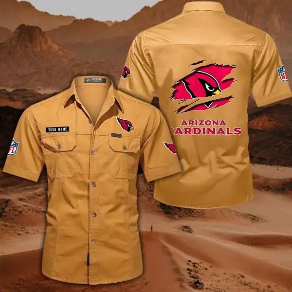 Arizona Cardinals Men’s Short Sleeve Cargo Shirts New 2025 AZBT2DCGS000001