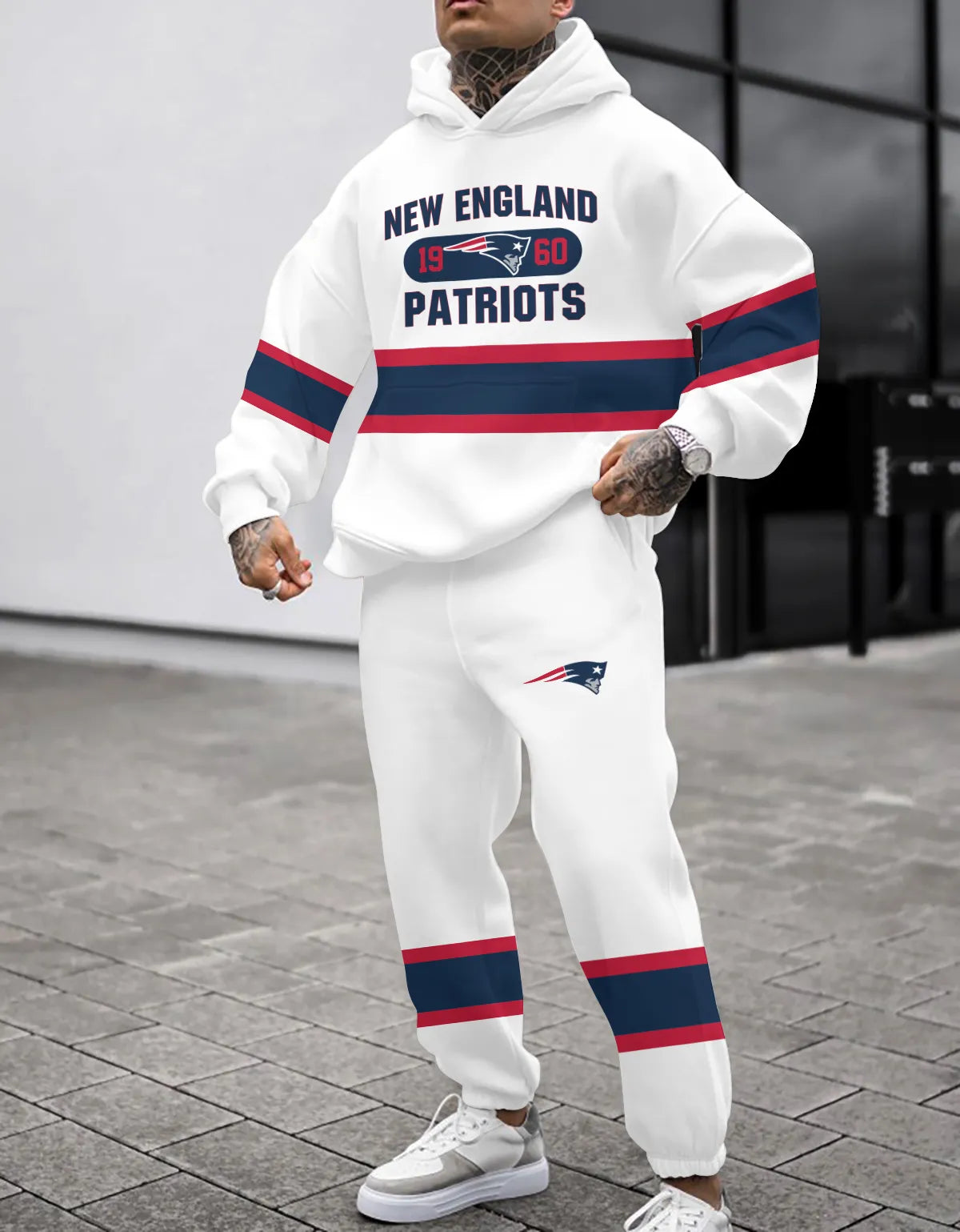 New England Patriots Combo Pullover Hoodie And Sweatpants AZBTPHSP000488
