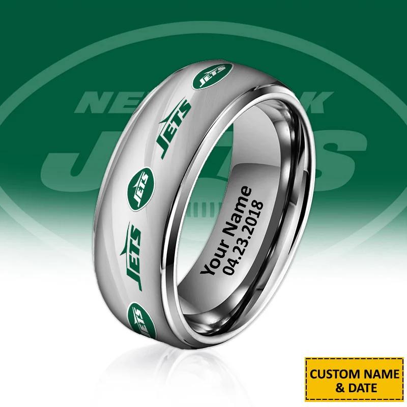 New York Jets Special Stainless Ring Custom Name AZBTSR000046