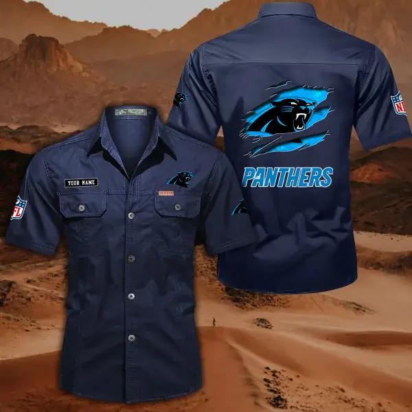 Carolina Panthers Men’s Short Sleeve Cargo Shirts New 2025 AZBT2DCGS000005
