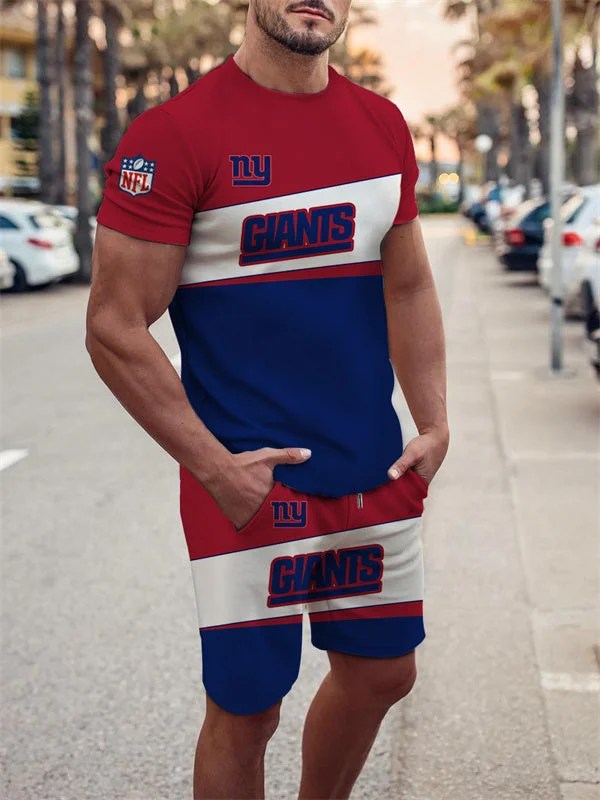 New York Giants T-shirt and Shorts AZTS425