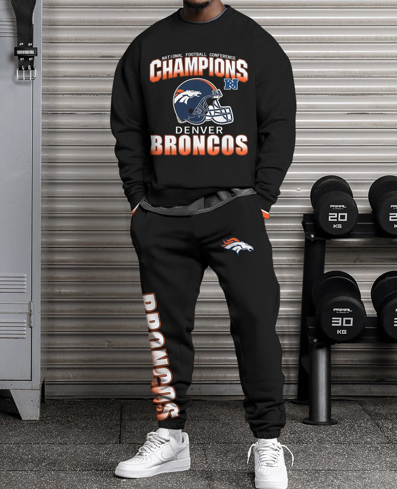 Denver Broncos Combo 3D Sweatsuit and Sweatpants Unisex CBSP235
