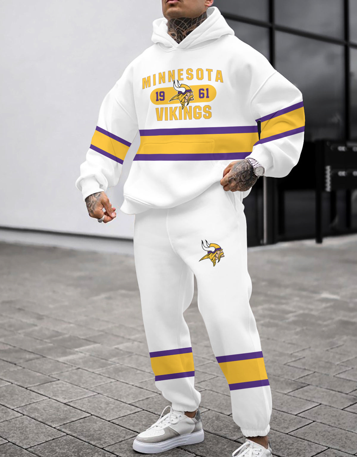 Minnesota Vikings Combo Pullover Hoodie And Sweatpants AZBTPHSP000003