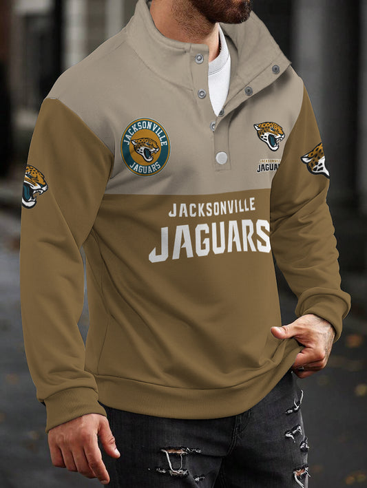 Jacksonville Jaguars Casual Colorful Stand Collar Sweatshirt AZBTSCSW000412