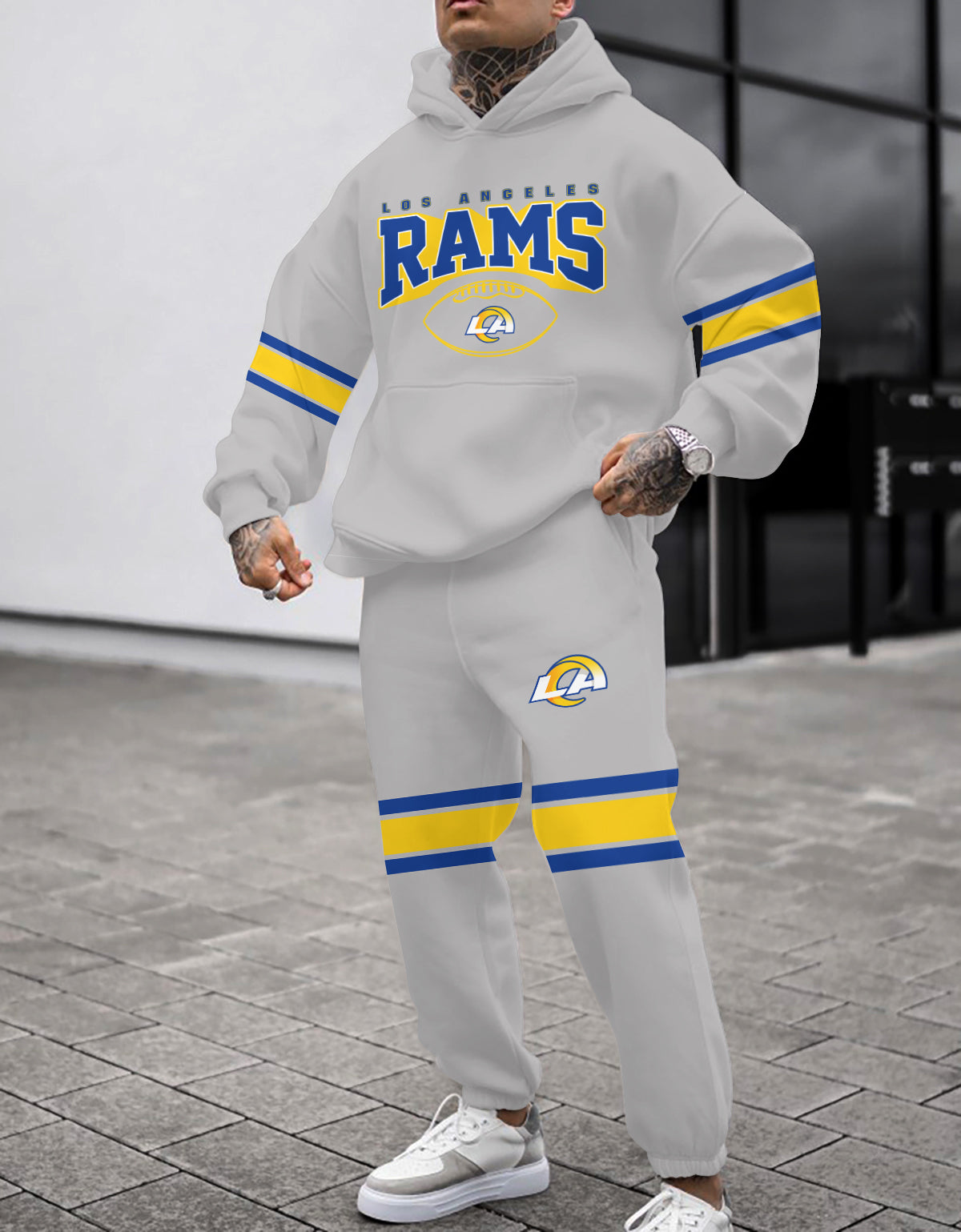 Los Angeles Rams Combo Pullover Hoodie And Sweatpants AZBTPHSP000446