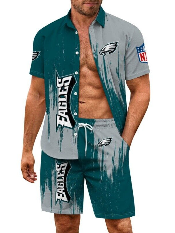 Philadelphia Eagles Combo Hawaiian Shirt and Shorts AZBTHWSS000105