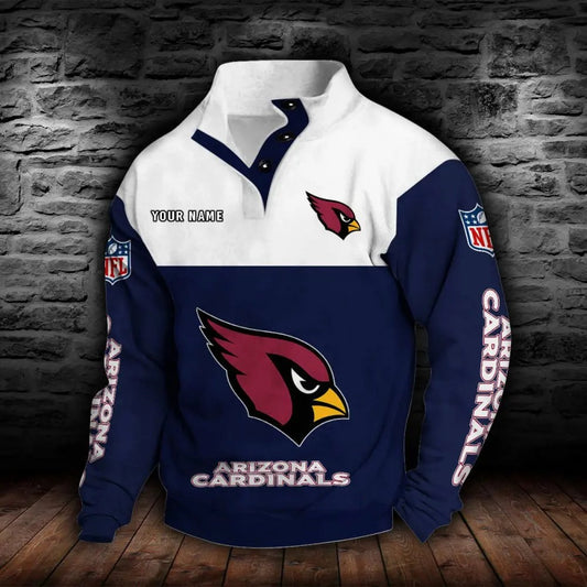 Arizona Cardinals New Personalized Colorful Stand Collar Sweatshirt  AZBTSCSW000001