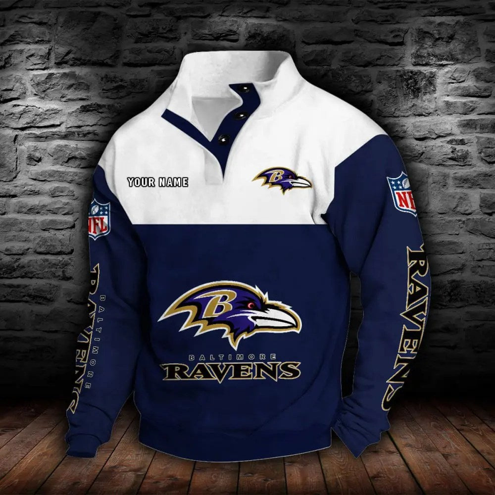 Baltimore Ravens New Personalized Colorful Stand Collar Sweatshirt  AZBTSCSW000003