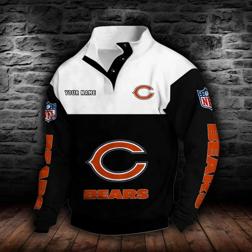 Chicago Bears New Personalized Colorful Stand Collar Sweatshirt  AZBTSCSW000006