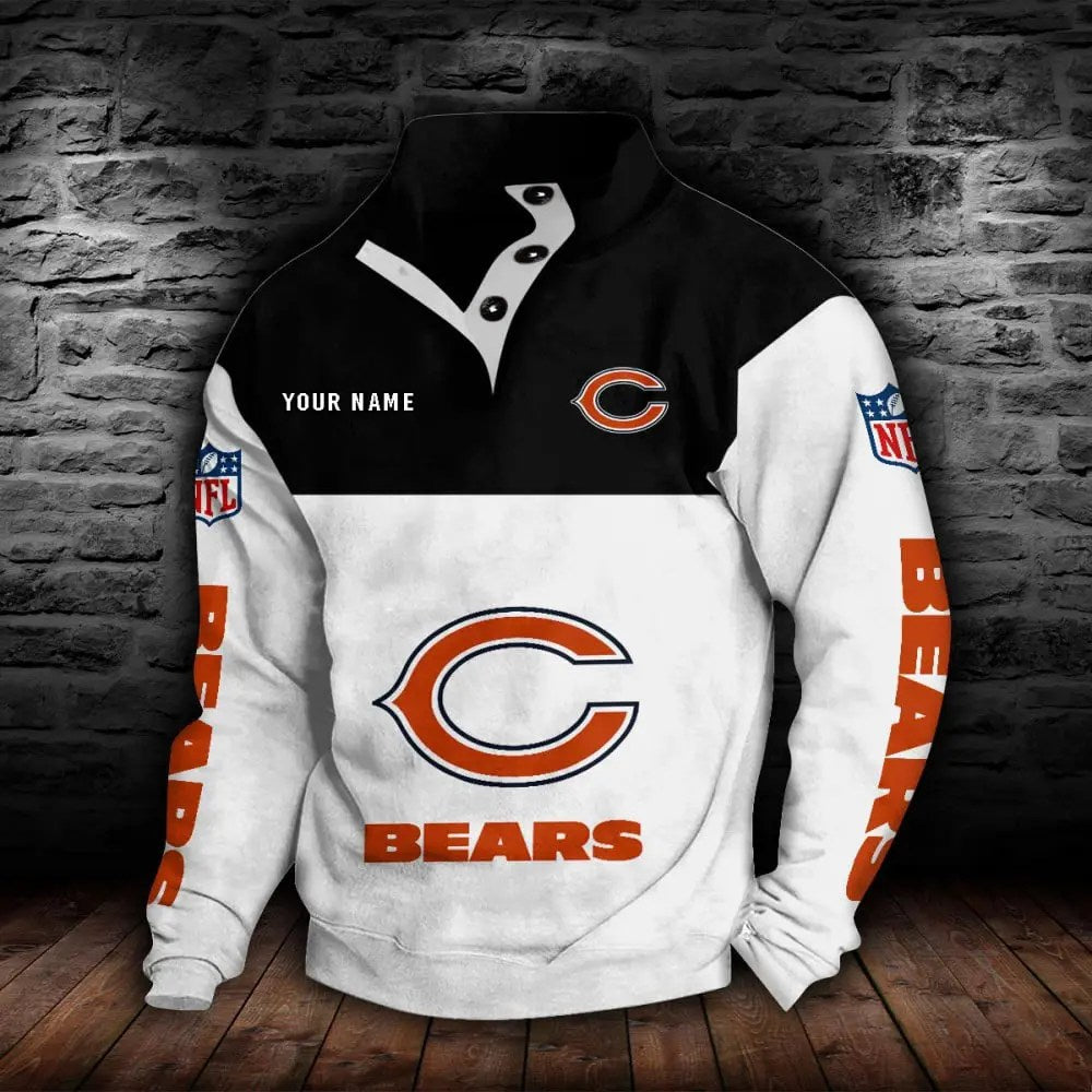 Chicago Bears New Personalized Colorful Stand Collar Sweatshirt  AZBTSCSW000006