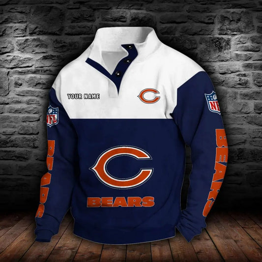 Chicago Bears New Personalized Colorful Stand Collar Sweatshirt  AZBTSCSW000006