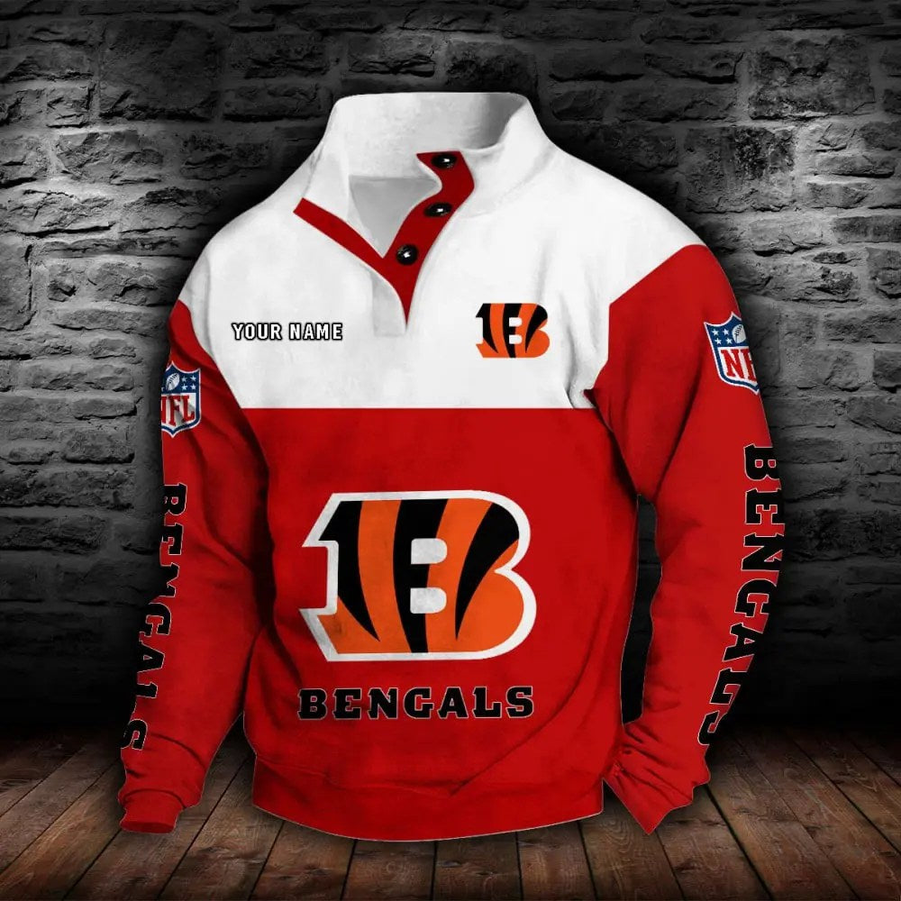 Cincinnati Bengals New Personalized Colorful Stand Collar Sweatshirt  AZBTSCSW000007