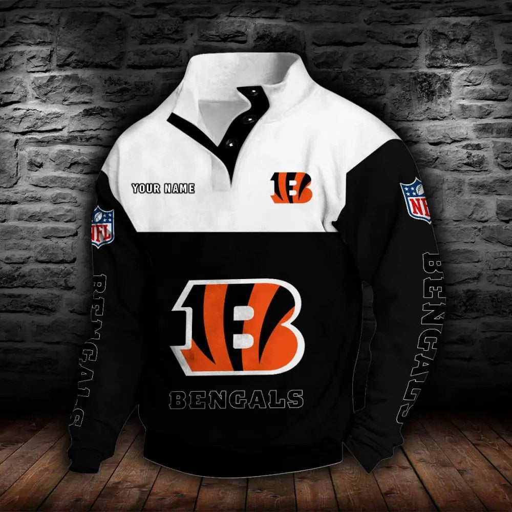 Cincinnati Bengals New Personalized Colorful Stand Collar Sweatshirt  AZBTSCSW000007