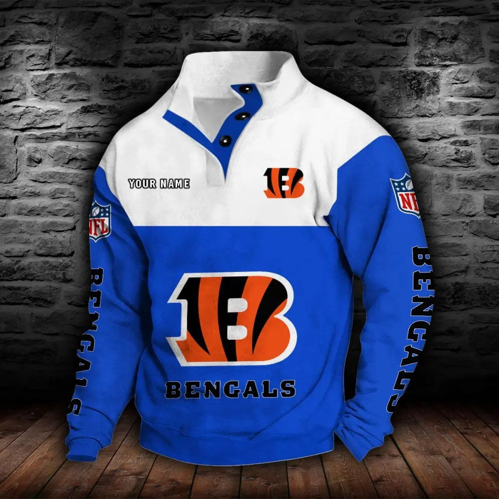 Cincinnati Bengals New Personalized Colorful Stand Collar Sweatshirt  AZBTSCSW000007