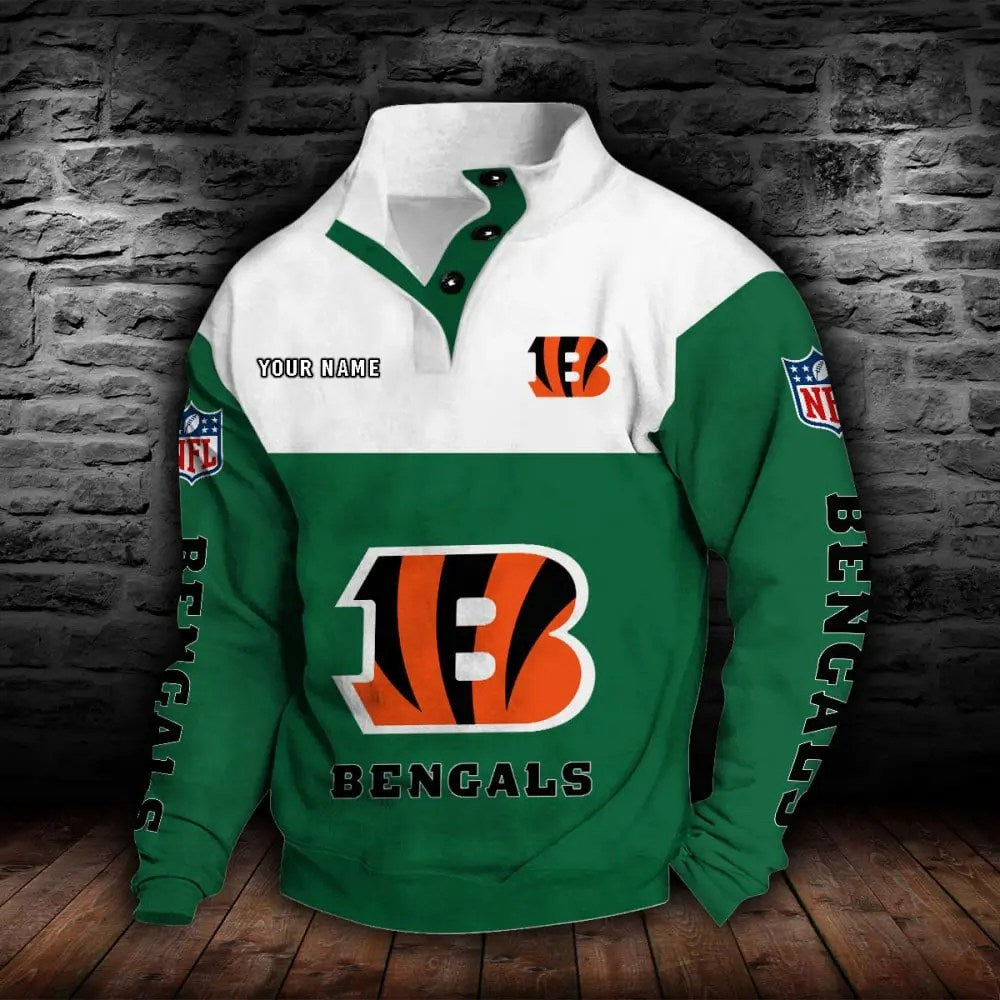 Cincinnati Bengals New Personalized Colorful Stand Collar Sweatshirt  AZBTSCSW000007
