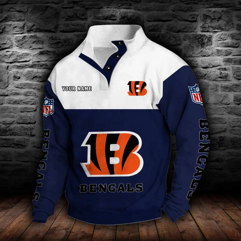 Cincinnati Bengals New Personalized Colorful Stand Collar Sweatshirt  AZBTSCSW000007