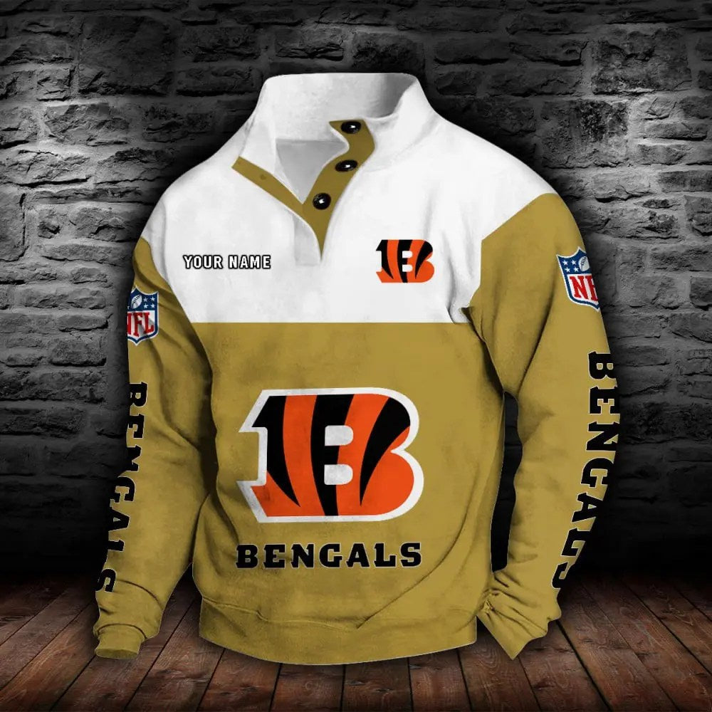 Cincinnati Bengals New Personalized Colorful Stand Collar Sweatshirt  AZBTSCSW000007