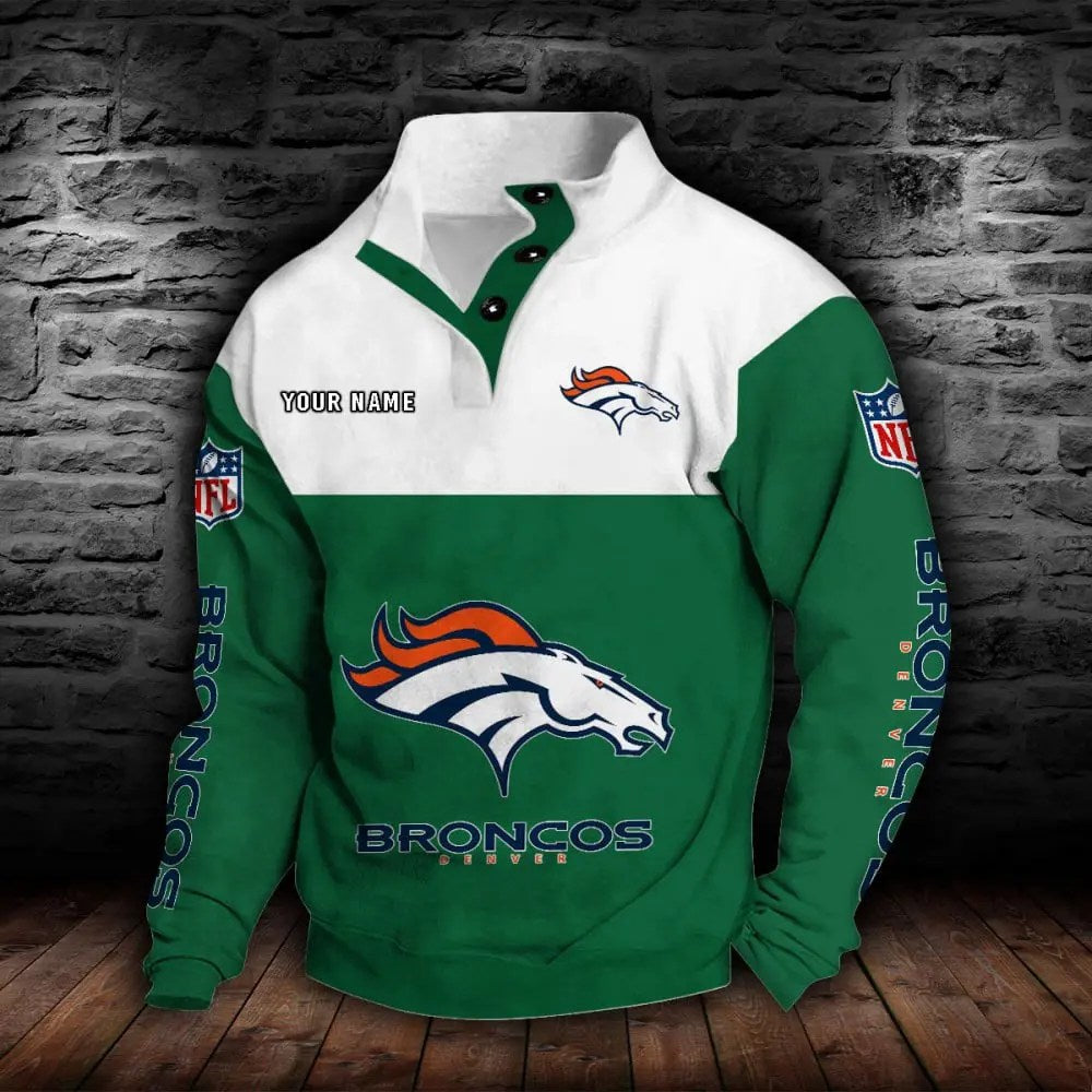 Denver Broncos New Personalized Colorful Stand Collar Sweatshirt  AZBTSCSW000009